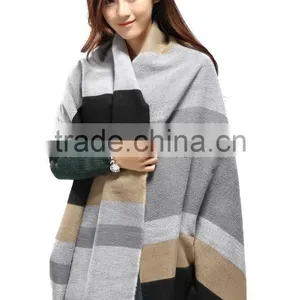 Fashion Winter Scarfs Casual Warm Women Grid Imitation Cashmere Scarves Brand Designer Shawls thumbnail-4