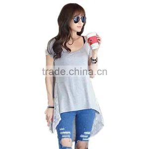 Moq.1pc Lace Design Hollow Stitching Slim Simple Blank Korean t Shirt,Summer Style t Shirt,t Shirt Design thumbnail-2