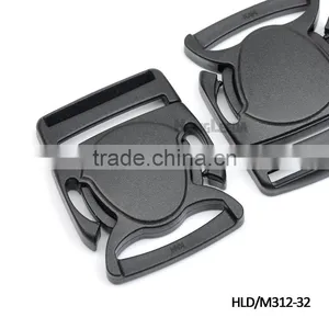 HLD/M312-32mm 1.25inch Black Plastic Buckles Adjustable Splice Clip Buckle Crab-sahpe Backpack Webbing Strap thumbnail-2