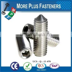 Made in Taiwan DIN 914 Cone Point Grub Screw DIN 914 thumbnail-2