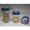 Clear Glass Canisters With Color Lid thumbnail-2