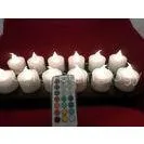 Flickering Remote Controlled Induction Rechargeable Led Candles With 12 Colors thumbnail-1