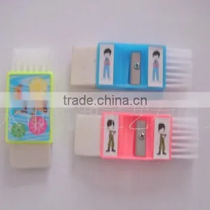 Plastic Sharpener With Eraser and Brush thumbnail-6
