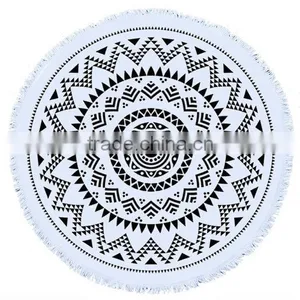 100 per Cent Cotton Custom Screen Print Large Round Beach Towels thumbnail-2