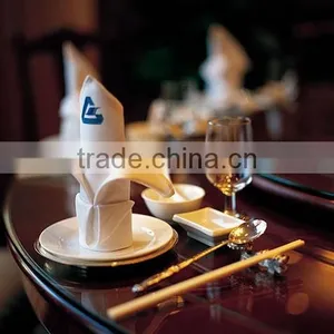 Wedding Polyester Jacquard Monogrammer Napkin With Ring thumbnail-3