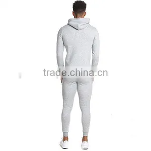 Tapered Mens Tracksuit Gym Sportswear Fitted Blank Traning Tracksuits Wholesale thumbnail-4