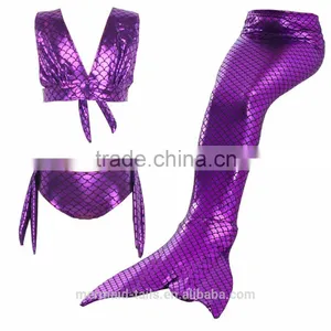 Fairy Costumes for Girls Beach Holiday Mermaid Fashion Bikini Sets 3PC thumbnail-1