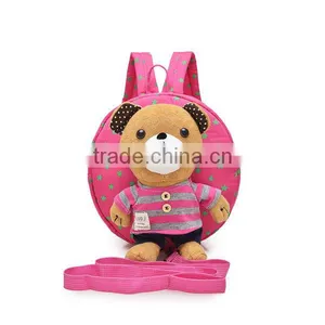 Cartoon Plush Children Girl School Bag With Safe Harness thumbnail-5