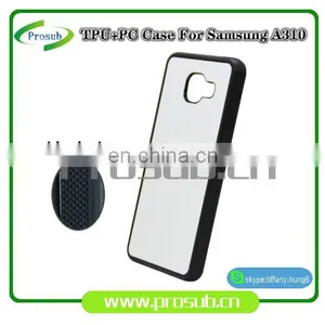 2d Sublimation Heat Transfer PC +TPU Silicon Blank Cell Phone Case With Metal Sheet for Prosub-Samsung A310/ A3-2016 thumbnail-4