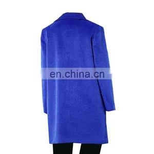 2017 Latest Design Dark Blue Winter Coat for Women With Trench Coat thumbnail-2