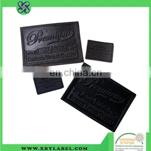 Latest Style Genuine Leather Label With Metal Logo for Clothing thumbnail-1