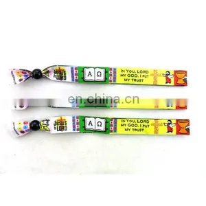 Wholesale Heat Transfer Polyester Customized Fabric Wristbands thumbnail-2