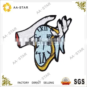 A Hand Hold the Clock Pattern Clothing Patch thumbnail-1