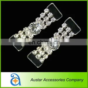 2" Length Bow Clear Bikini Rhinestone Connector Crystal Chain Decoration thumbnail-1