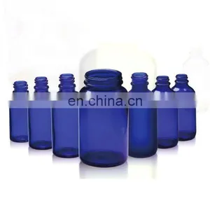 60ml/75ml/100ml/120ml/150 Cobalt Blue Color Wide Mouth Glass Bottle thumbnail-1