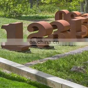 Corten Steel Letter Statue Corten Steel Sculpture thumbnail-3