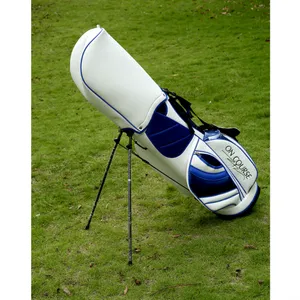 Blue and White Color PU Leather Golf Stand Bag thumbnail-1