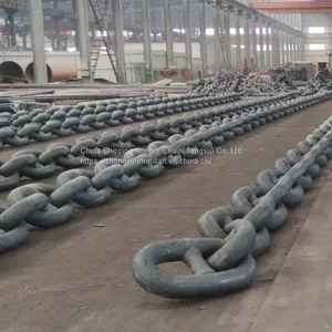 Black Painted Studlink Anchor Chain Studless Anchor Chain Cable thumbnail-4