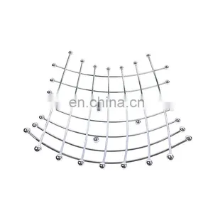 China New Style Storage Kitchen Organizer Wholesale Metal Silver Steel Fruit Basket thumbnail-3