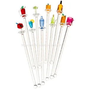 Acrylic Cocktail Swizzle Stirrer Sticks Pack of 10 thumbnail-1