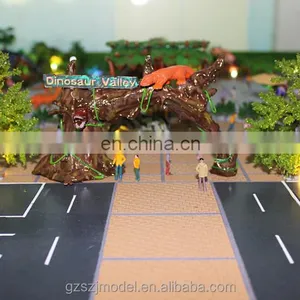 Dinosaur Park Architectural Maquette for Real Estate & Construction Display With Miniature People thumbnail-2
