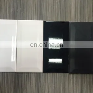 75x150 Nero Black Flat,wavy,beveled Edge Ceramic Glazed Kitchen Bathroom Matte Subway Ceramic Wall Tile OW082 thumbnail-4
