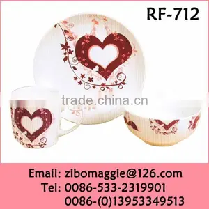 2014 New Designs Wholesale Daily Used Promotion Ceramic Dinner Set for Children thumbnail-1