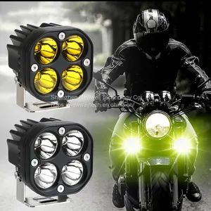 Others Car Work Light Accessories 4x4 Off Road Spot Light Pod 40W Amber LED Cubes 3 Inch Yellow Fog Lights For Truck UTV ATV thumbnail-1