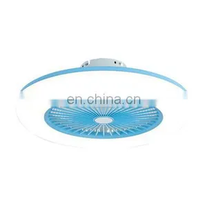 Nordic Bedroom Ceiling Fan Lamp Macaron Electric Fan Restaurant Household Integrated Simple Fan Chandelier thumbnail-5
