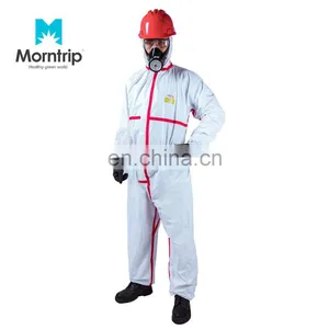 Chemical Industrial Workers Clothing Taped Seam Microporous Coverall With 3 Piece Hood thumbnail-1