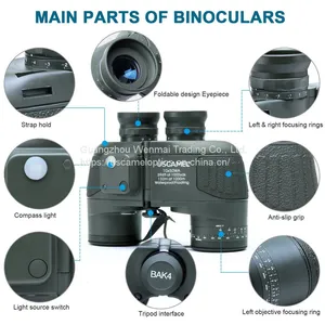 Uscamel 10x50 Marine Binoculars With Rangefinder & Compass thumbnail-5