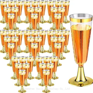 Wholesale Plastic Champagne Flutes - 24-100 Pcs Bulk Pack, Disposable & Reusable for Party Distributors thumbnail-2