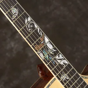 Otis 41inch Good Quality Solid Folk Guitar Premium Acoustic Guitar Wooden Guitar Guangdong Factory Love Flowers thumbnail-3