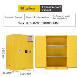 90 Gallon Industrial Fireproof Flammable Storage Cabinet – Dual-Lock Security With Anti-Static Design thumbnail-5