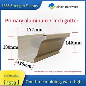 Supply of 8-inch Aluminum Alloy Gutters, Drainage Troughs for Factory Building Eaves, and Manufacturer of Prefabricated Eaves Gutters thumbnail-3