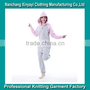 2015 OEM Summer Jumpsuits Color Matching Fleeces Ladies Conjoined Pajamas thumbnail-1