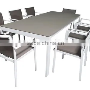 All Weather Cheap Garden Furniture Outdoor Table and Chair WPC Dining Set thumbnail-2