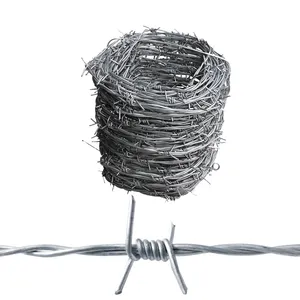 High Quality Arame Farpado 500 Metros Arame Farpado Barbed Wire Price Per Roll thumbnail-2