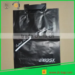 2.5 Mil Thickness Balck Plastic Bags 9''x12'' Shopping Plastic Bags,Soft-loop Handles,No Gusset,Custom Logo Acceptable thumbnail-1