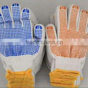 10gauge Bleached White 50g Pvc Dotted Cotton Glove thumbnail-1