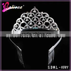 Luxurious Crystal Wholesale Tiara Crown,diamond Bridal Crown Princess Crown for Girls thumbnail-2