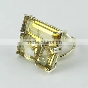 Gemstone Citrine Ring, Fine Silver Jewellery, 925 Silver Jewellery thumbnail-3