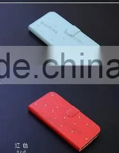 Luxury Wallet Diamond Leather Mobile Phone Back Cover With Printing for Motorola g3 thumbnail-2