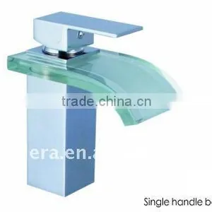 Modern Waterfall Faucet With Glass Plate Spout thumbnail-1