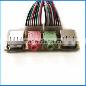 Dual USB2.0+HD AUDIO PC Front Panel Cable For Computer PCB Cable thumbnail-1
