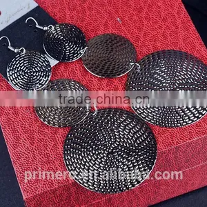 New India Multilayer Disc Fancy Design Women Baroque Gold Earrings thumbnail-5