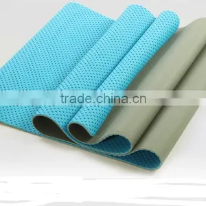 Eco Safe Non Toxic Non-skid TPE Yoga Mat With Eyelet Hole thumbnail-1