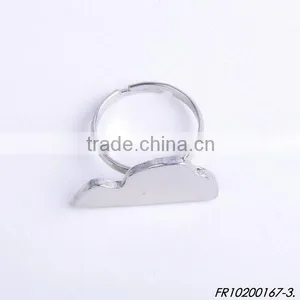 Shiny Gold and Shiny Silver Plating Adjustable Different States of Usa Map Rings thumbnail-1