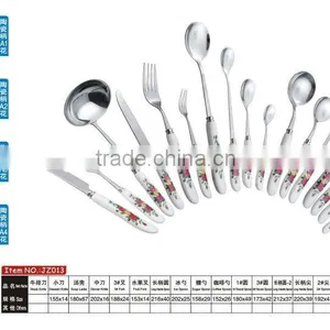 Stainless Steel Cutlery With Rose Ceramic Handle thumbnail-1