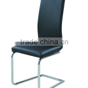 Black Arch Leather Dining Chair thumbnail-1